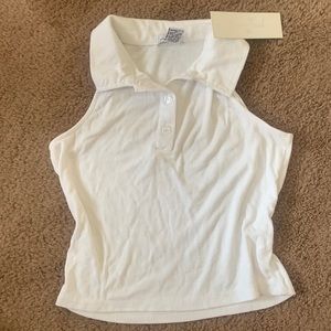 white collared tank